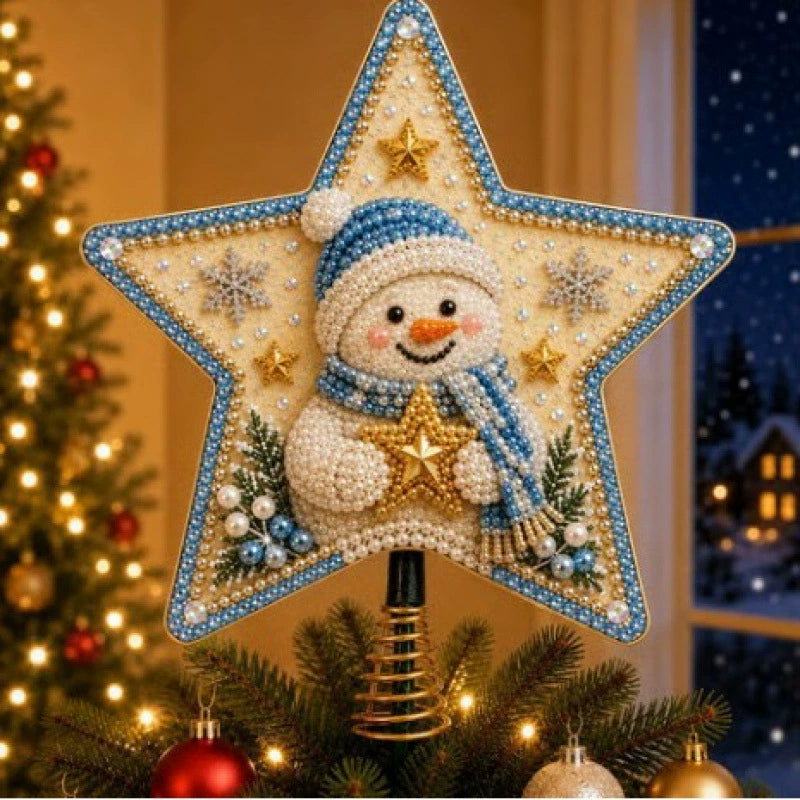 ⭐ Faith Inspired Pearl Diamond Art Christmas Tree Topper Craft Kit
