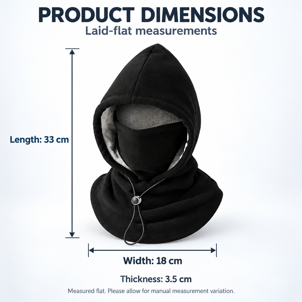 ❄️ 3-in-1 Winter Thermal Balaclava – Windproof Face Mask, Neck Warmer & Hat