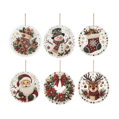 ⏳ LAST DAY: 50% OFF 🔥 6-Piece DIY Diamond Painting Christmas Ornament Kit