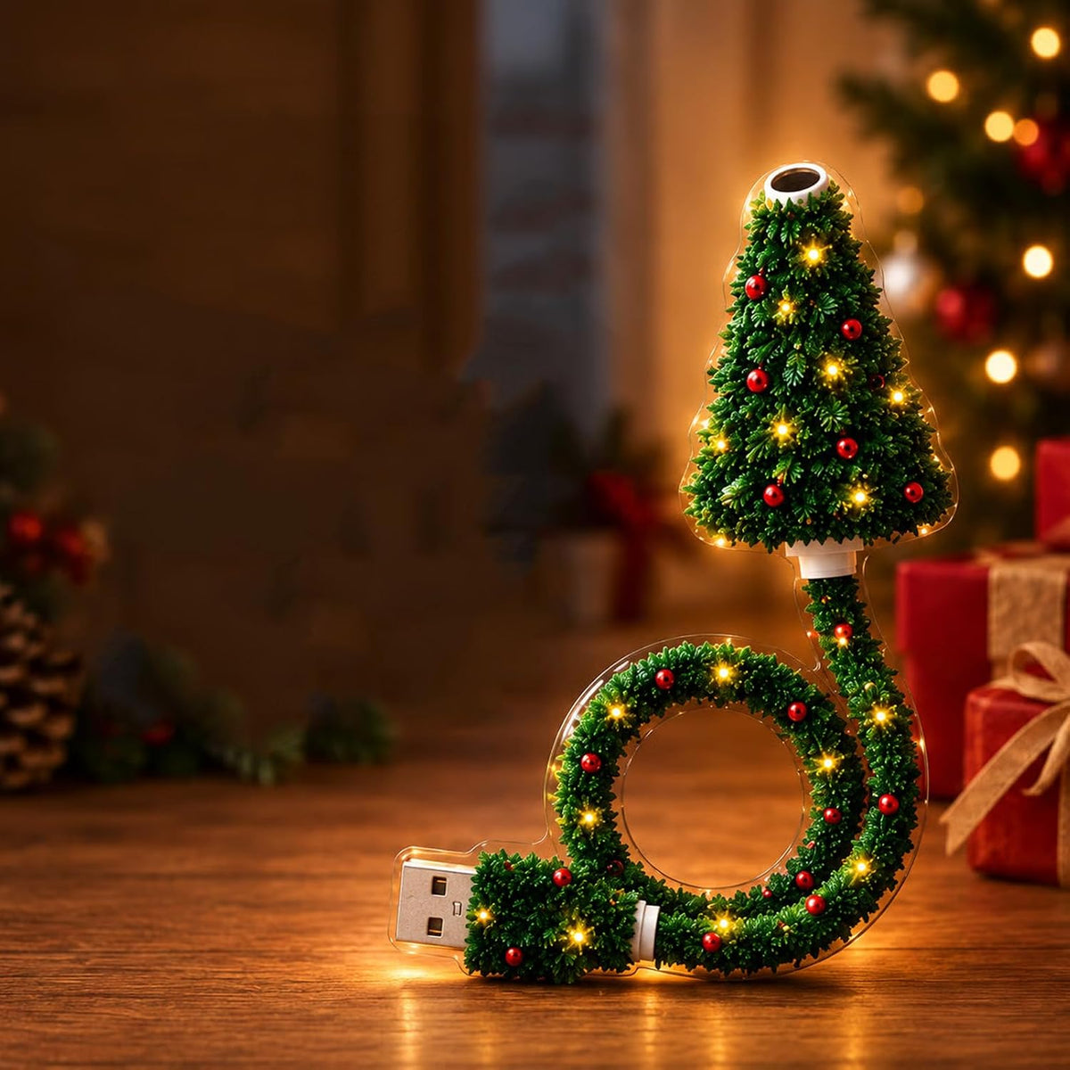🎅🎅Christmas Projector Light🎅, 🎁USB Mini Christmas Tree with 6+ Holiday Projection Designs🎁