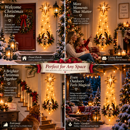 🔥Buy 2 Get 20% OFF🔥✝️ Bethlehem Star of Faith – Lighted Nativity Wall Decor✝️✝️