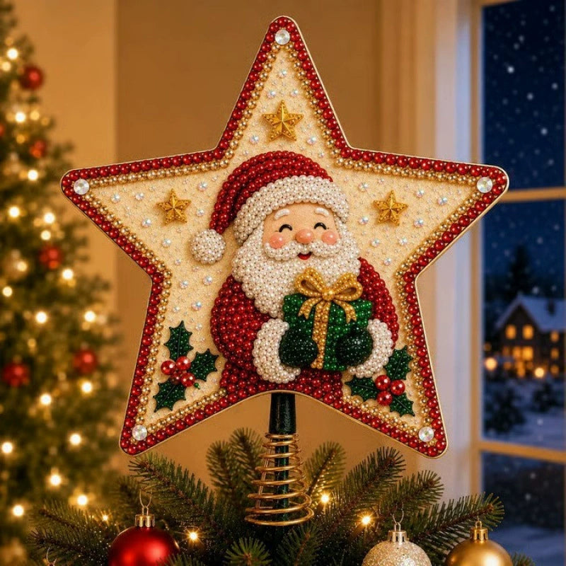 ⭐ Faith Inspired Pearl Diamond Art Christmas Tree Topper Craft Kit