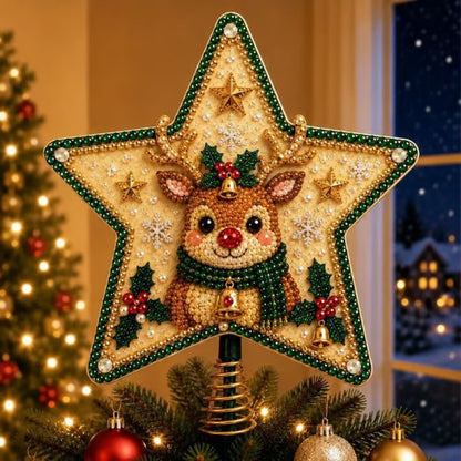 ⭐ Faith Inspired Pearl Diamond Art Christmas Tree Topper Craft Kit